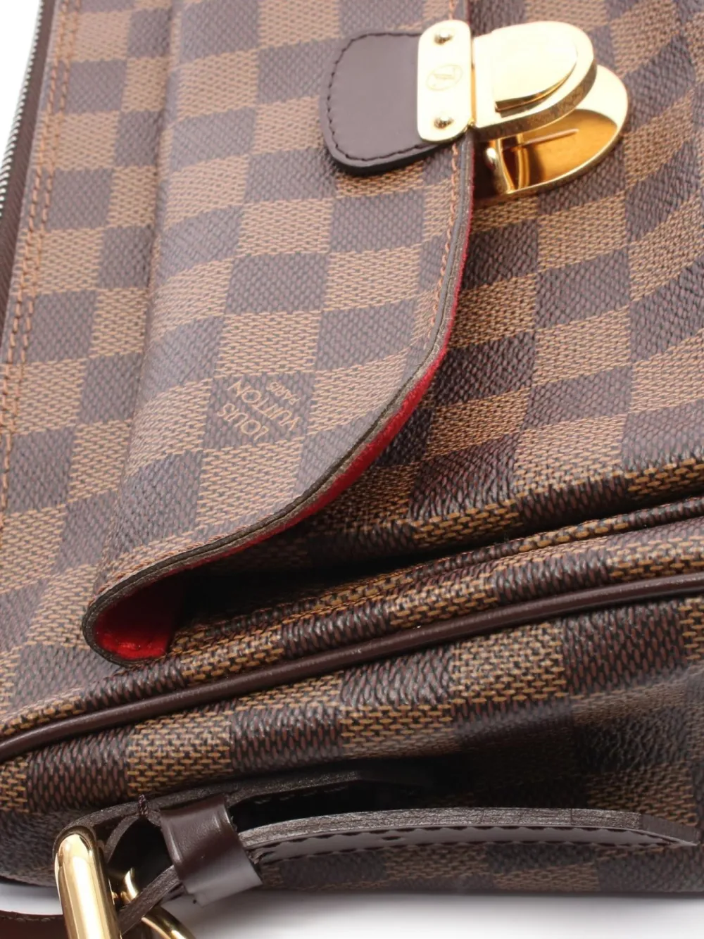 Pre-owned Louis Vuitton 2006 Ravello Gm Damier Ebenè Shoulder Bag In Brown