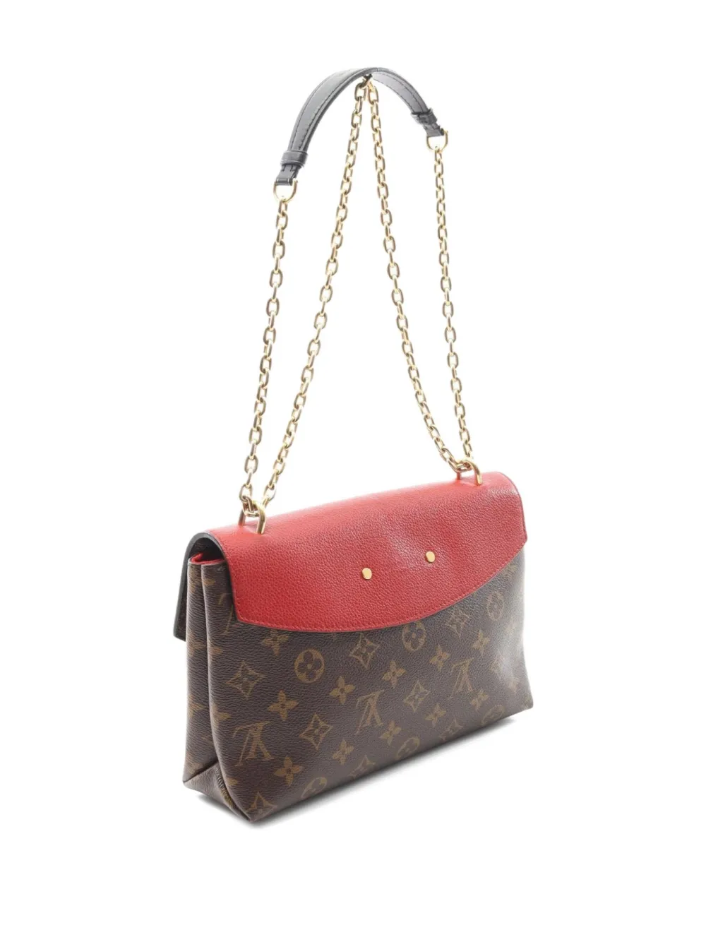 Pre-owned Louis Vuitton 2018 Sun Plasido Monogram Chain Shoulder Bag In Brown