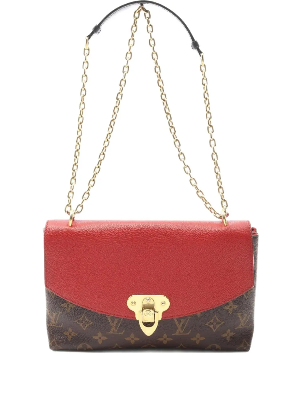 Pre-owned Louis Vuitton 2018 Sun Plasido Monogram Chain Shoulder Bag In Brown