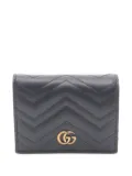 Gucci Pre-Owned 2020s chevron-quilted GG Marmont wallet - Black