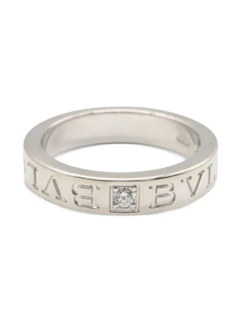 Bvlgari Pre-Owned 10s 18K white gold B-zero1 diamond ring