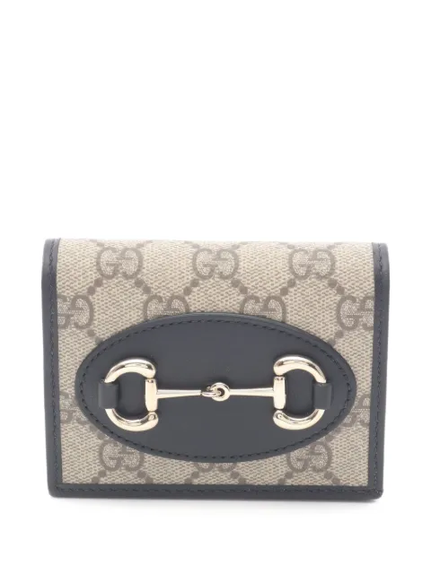 Gucci Pre-Owned 2020s Horsebit 1955 GG Supreme bi-fold wallet