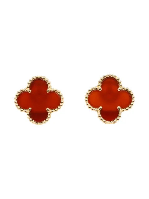 Van Cleef & Arpels 2010s 18K yellow gold Clover earrings