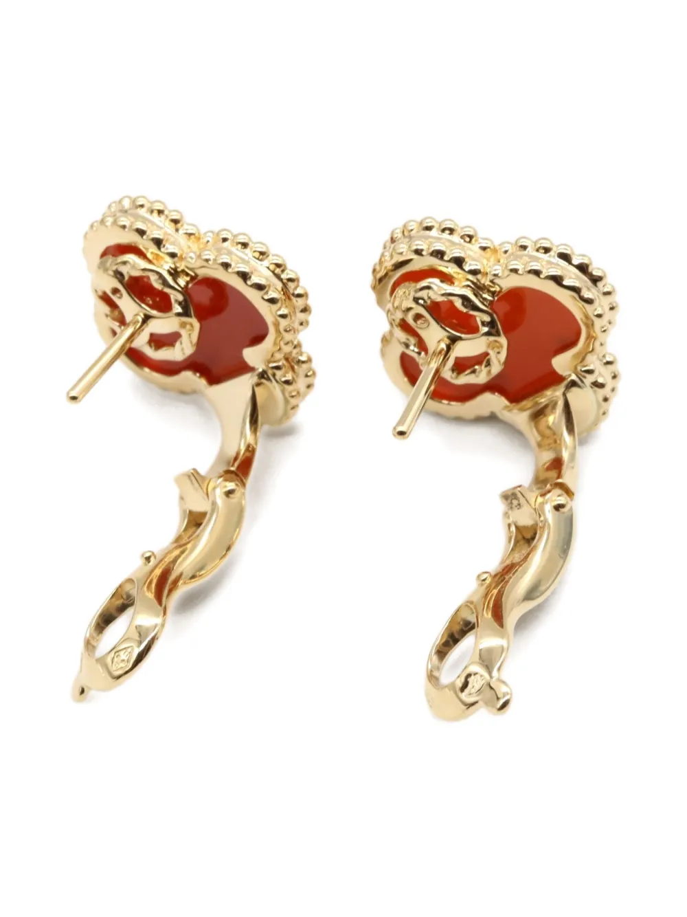 Pre-owned Van Cleef & Arpels 2010s 18k Yellow Gold Clover Earrings