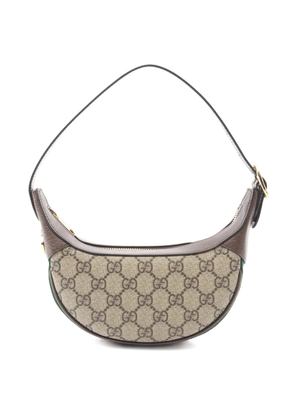 Pre-owned Gucci 2020s Mini Ophidia Gg Supreme Shoulder Bag In Brown
