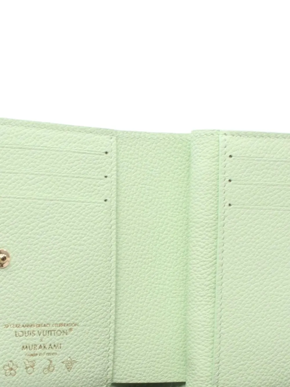 Pre-owned Louis Vuitton X Takashi Murakami 2021 Monogram Bi-fold Wallet In Green