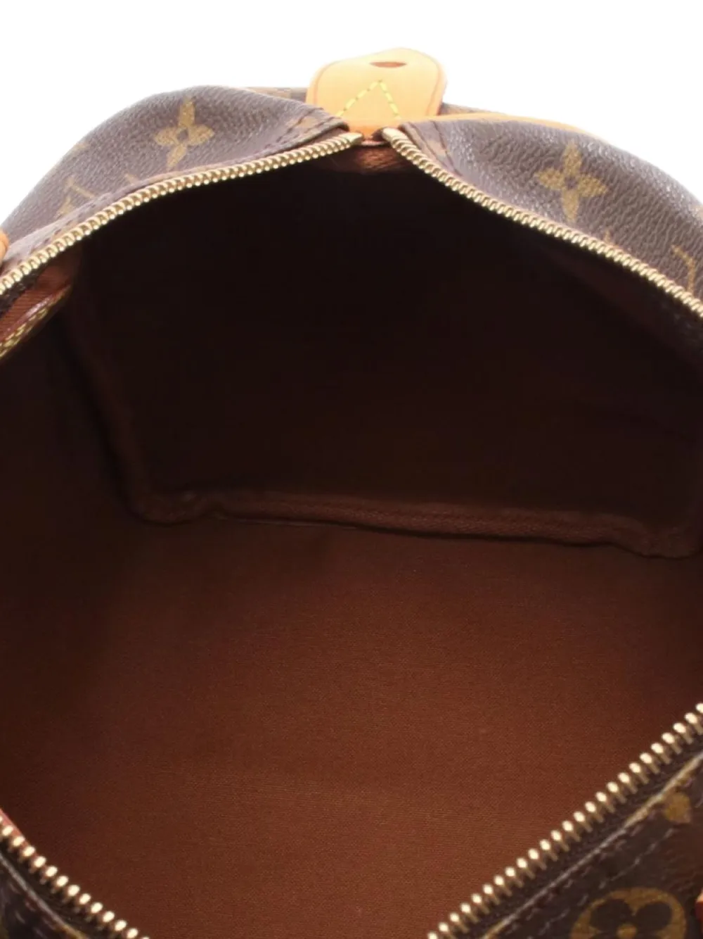 Pre-owned Louis Vuitton 2002s Monogram Speedy 30 Handbag In Brown