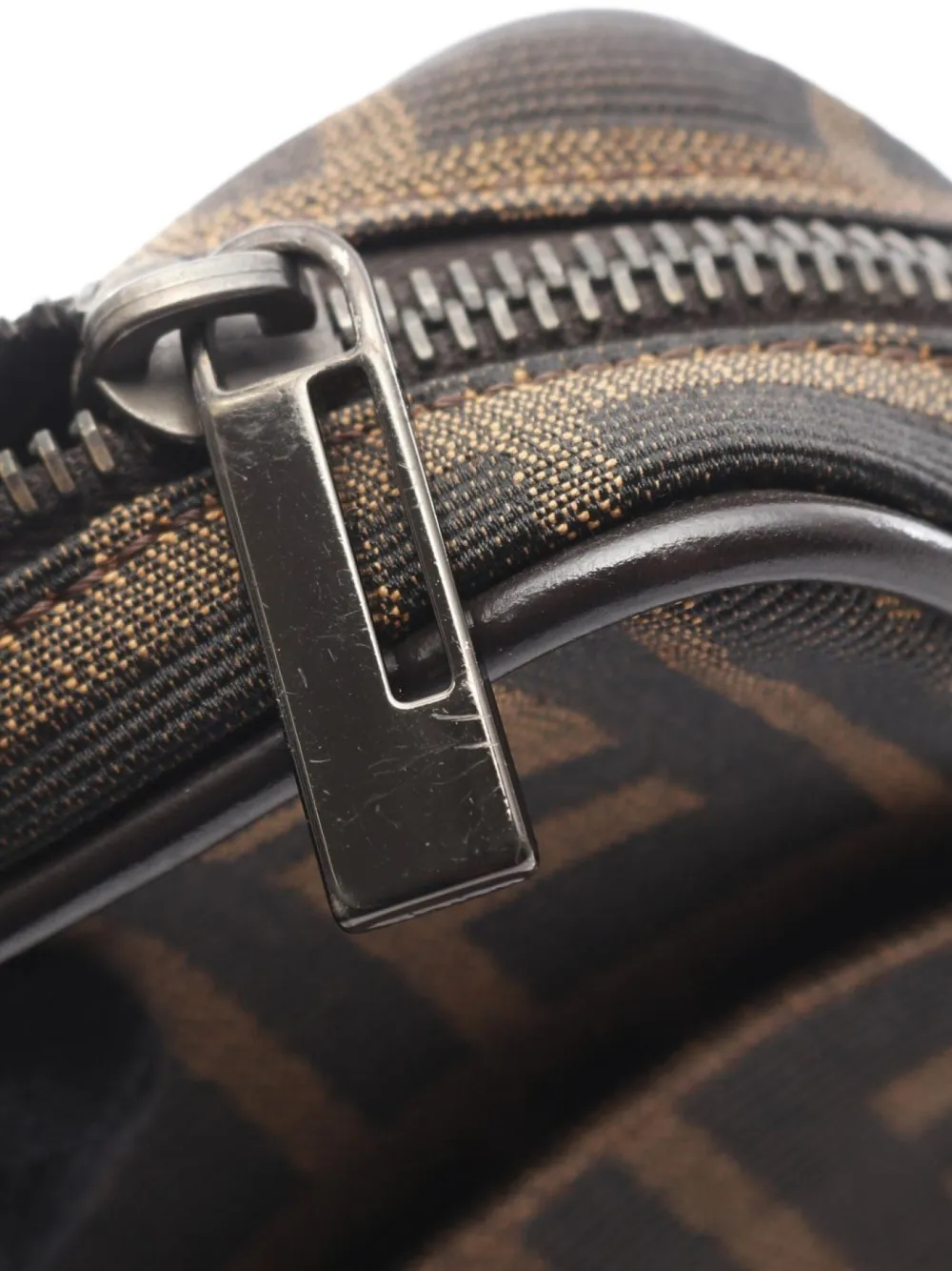 Pre-owned Fendi 2010s Zucca Shoulder Bag In Brown