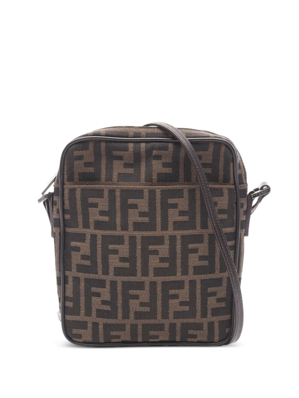 Pre-owned Fendi 2010s Zucca Shoulder Bag In Brown
