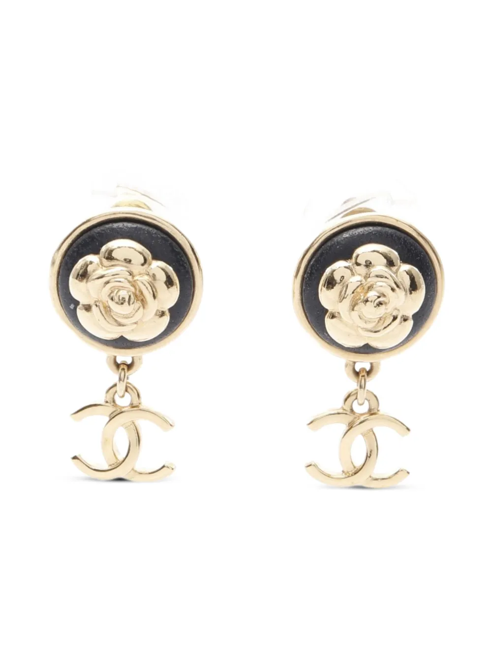 CHANEL Pre-Owned 1986-1988 Camellia earrings | Gold | Image 1