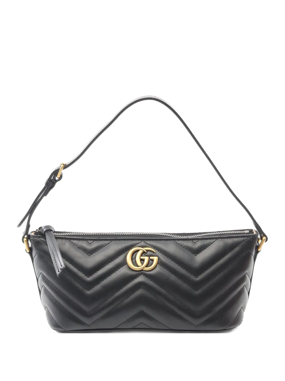 Gucci Pre-Owned 2020s matelassé GG Marmont handbag | Black | Image 1
