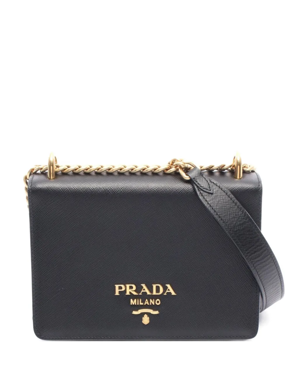 Prada Pre-Owned 2010s Saffiano-leather chain shoulder bag | Black | Image 1