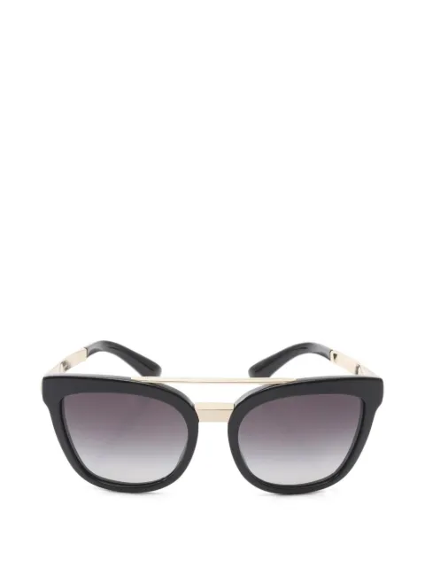 Dolce & Gabbana Pre-Owned نظارة شمس مربعة بزينة ذهبية من عقد 2010