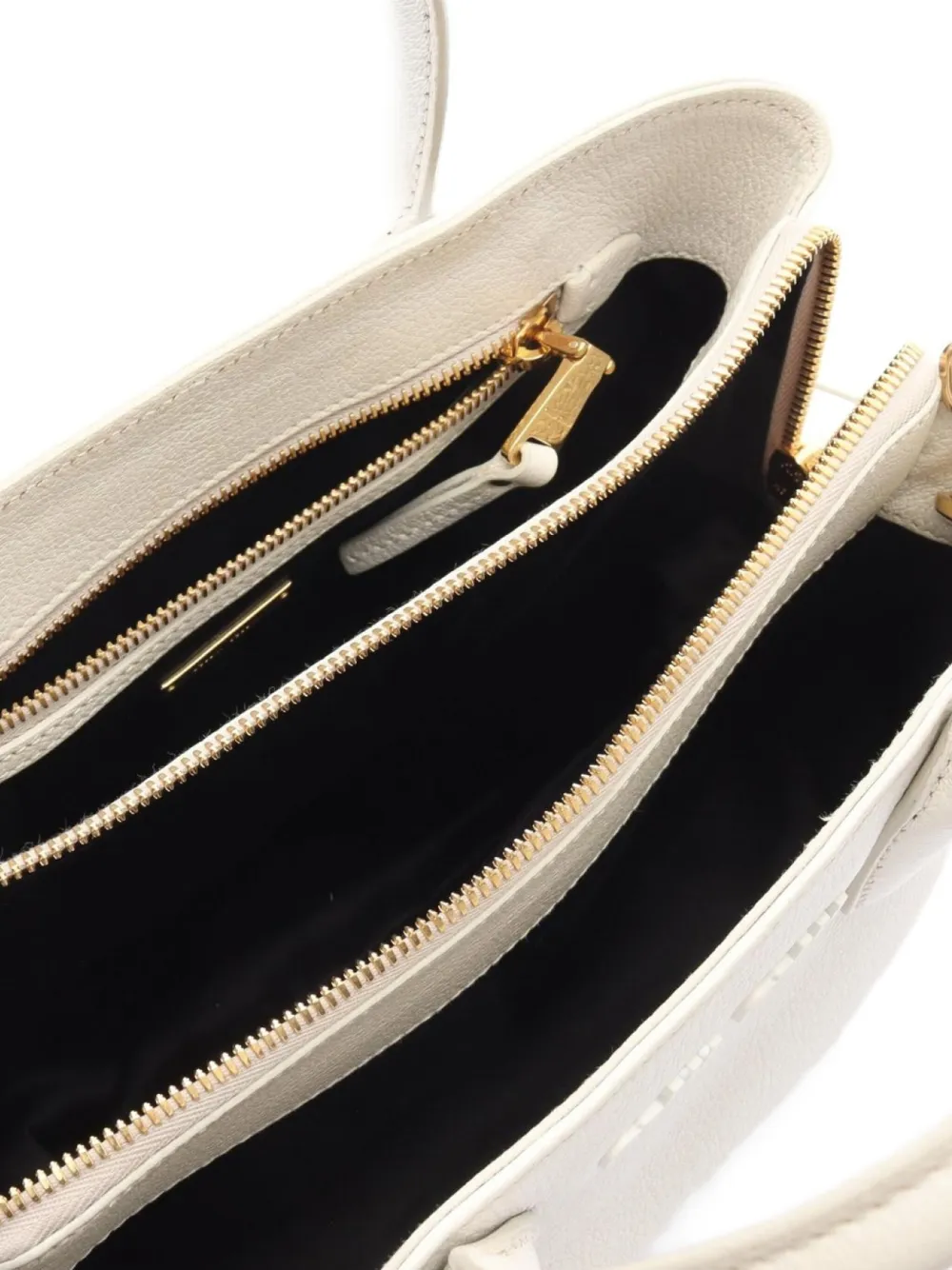 Pre-owned Miu Miu 2000s Madras Leather Handbag In White