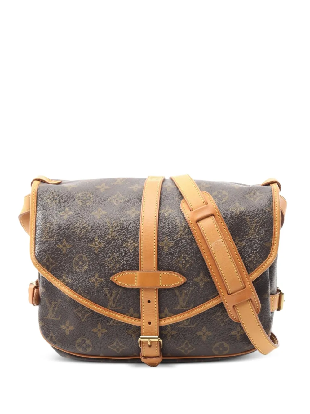 Louis Vuitton Pre-Owned 2001 monogram Saumur shoulder bag - Braun