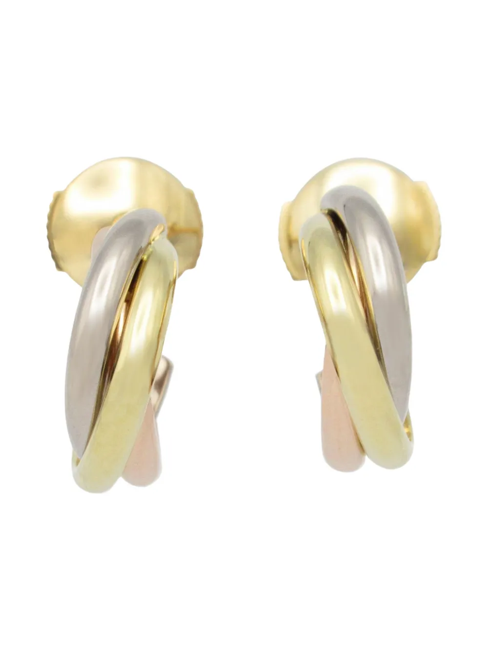 Pre-owned Cartier 2010s 18k Gold Trinity Earrings