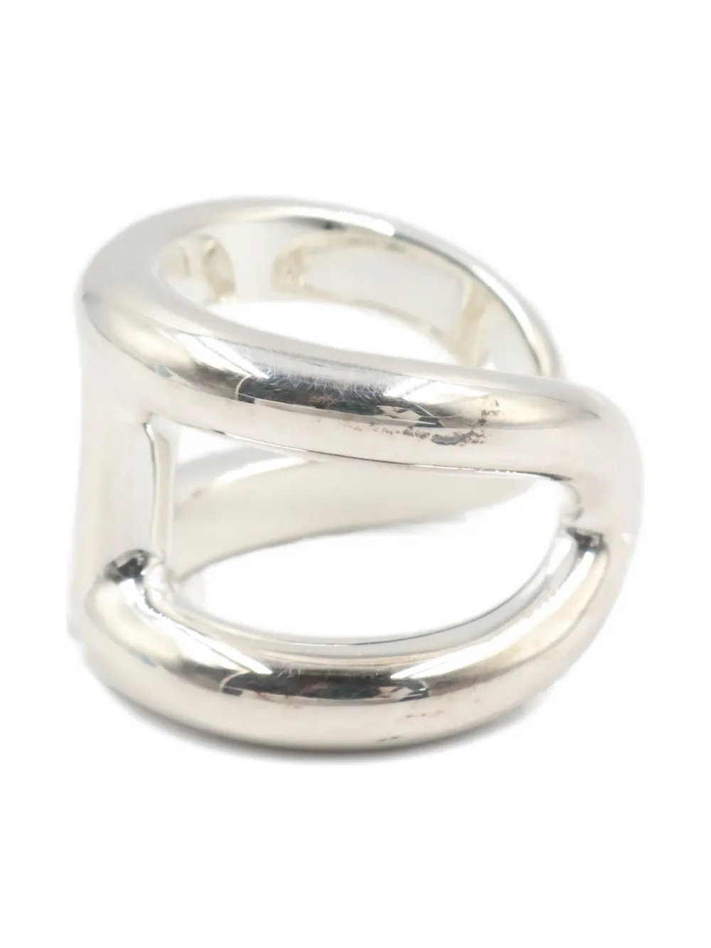 Pre-owned Hermes 2020s Osmoz Gm Ring In Silver