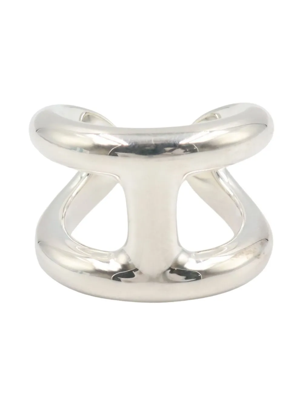 Pre-owned Hermes 2020s Osmoz Gm Ring In Silver