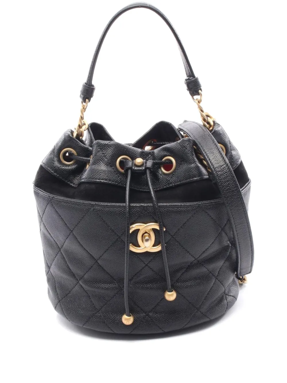 CHANEL Pre-Owned mini 2020 matelasse chain bag - ブラック CHANEL Pre-Owned mini 2020 matelasse chain bag - ブラック