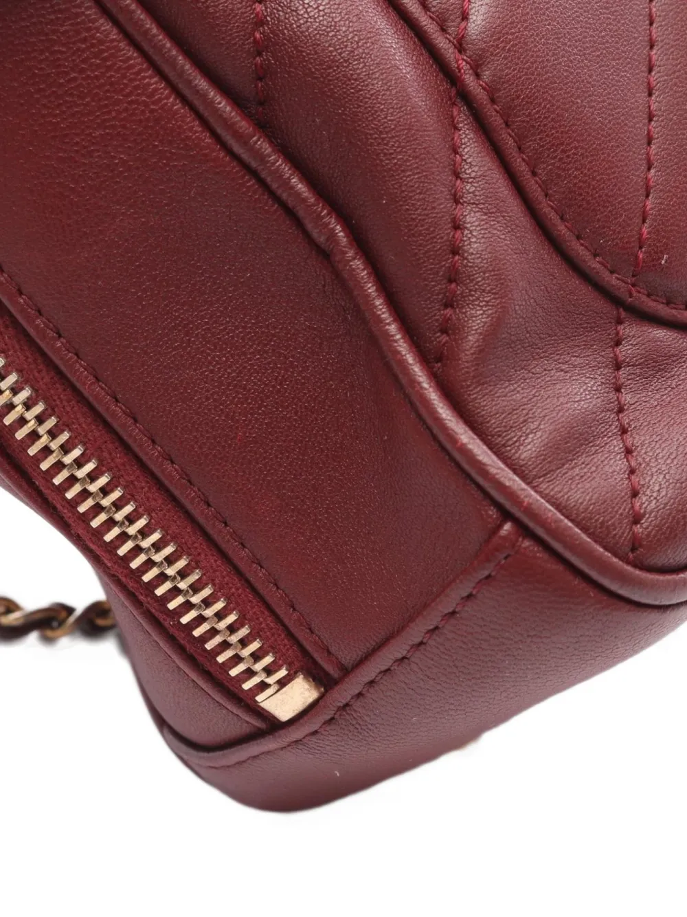 Pre-owned Chanel 2015-2016 Coco-mark Chain Shoulder Bag In Red