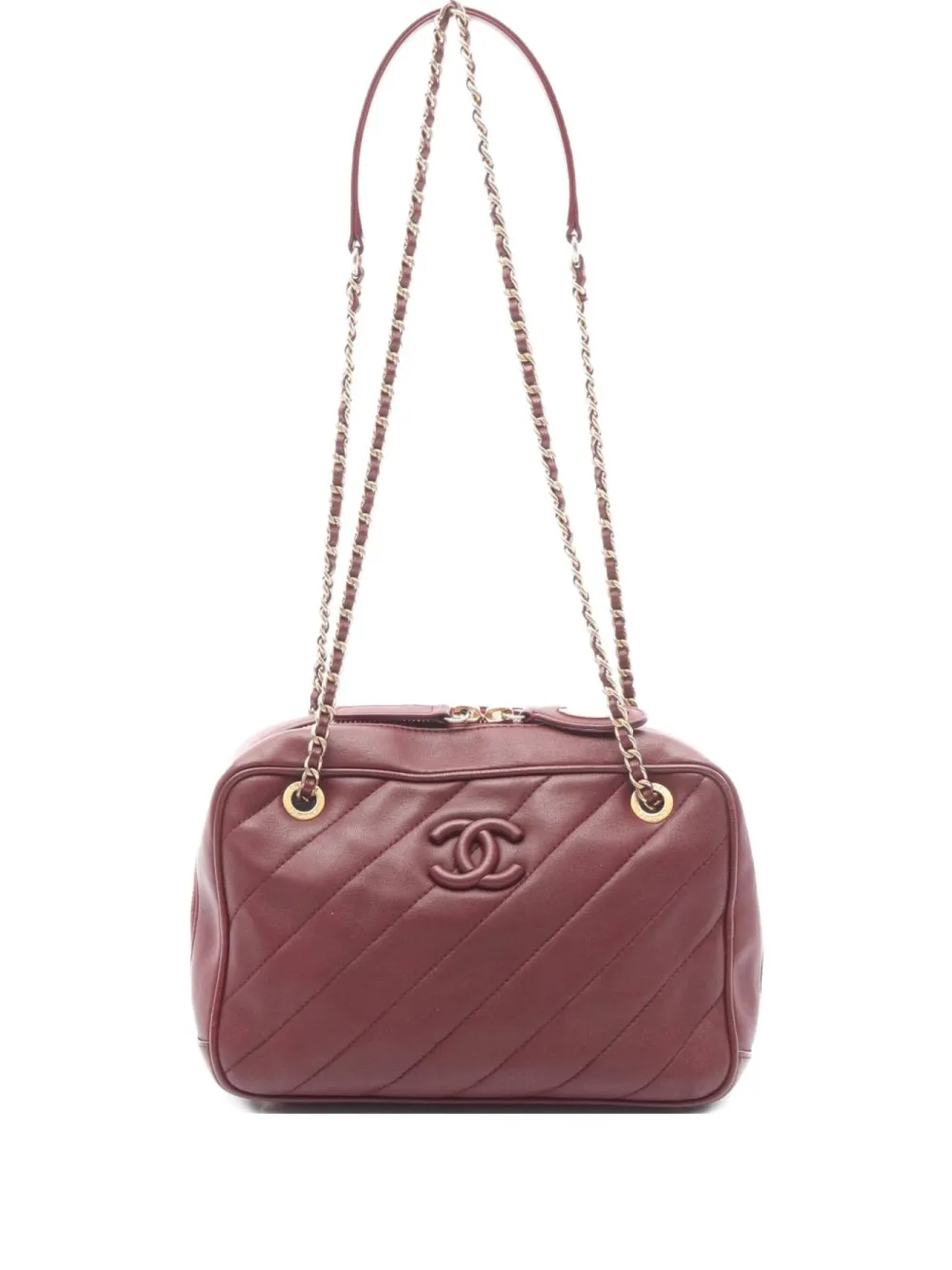 CHANEL Pre-Owned 2015-2016 Coco-mark chain shoulder bag | Red | Image 1
