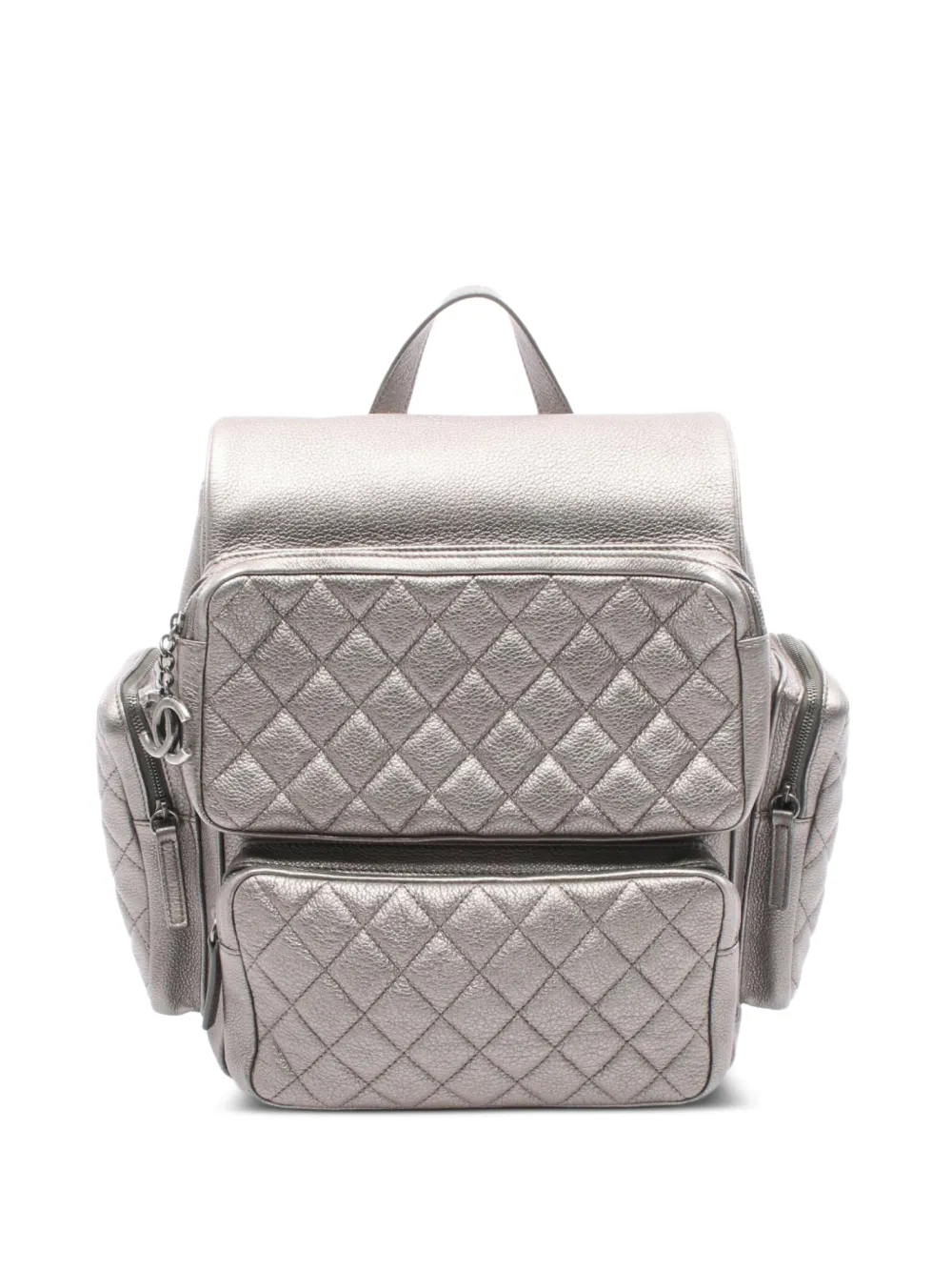 CHANEL Pre-Owned 2016-2017 マテラッセ バックパック - グレー CHANEL Pre-Owned 2016-2017 マテラッセ バックパック - グレー