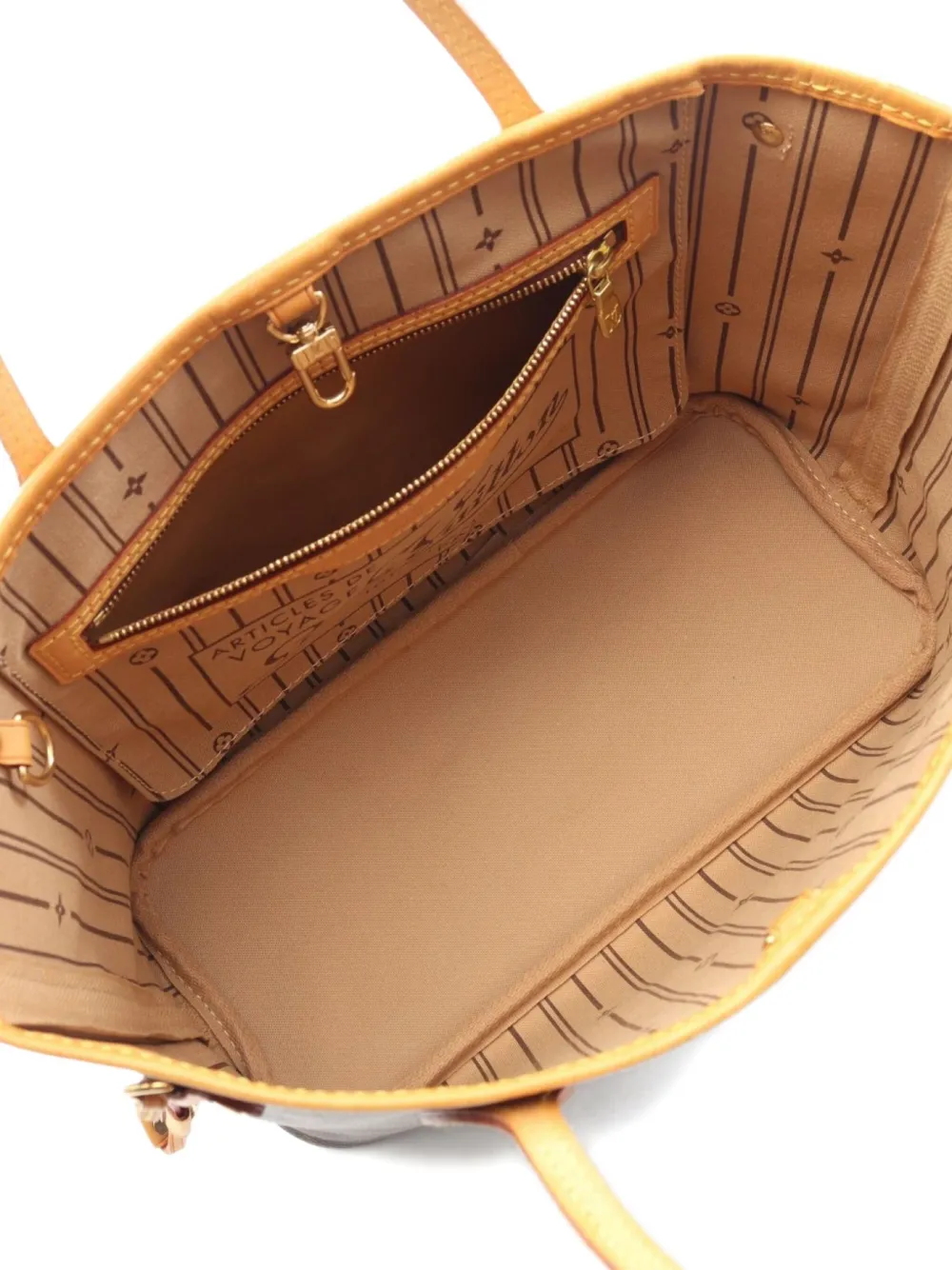 Pre-owned Louis Vuitton 2008 Monogram Neverfull Tote Bag In Brown