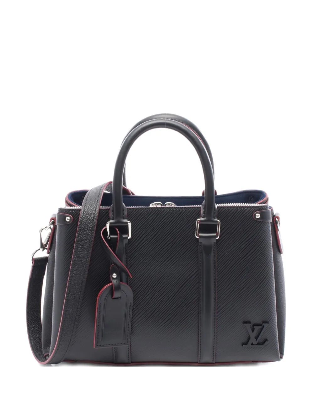 Pre-owned Louis Vuitton 2019 Soufflot Nv Bb Handbag In Black