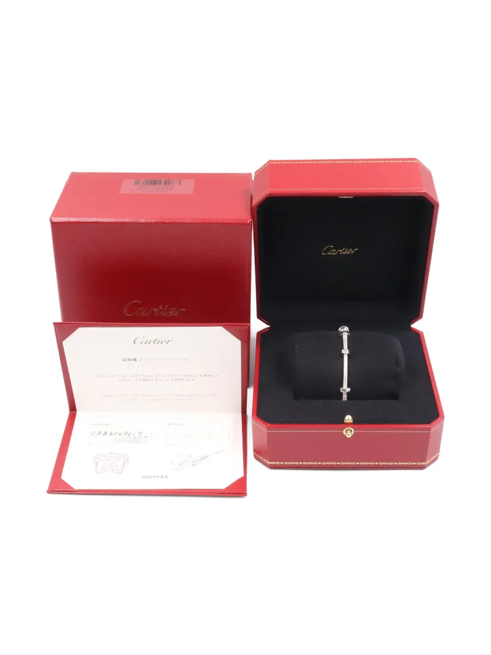 Pre-owned Cartier 2010 18kt White Gold Ecru De  Bracelet In Silver