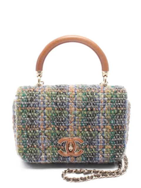 CHANEL Pre-Owned 2018-2019 wood-handle quilted handbag