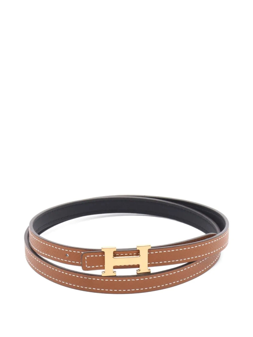 Pre-owned Hermes 2025 Constance Belt In Brown