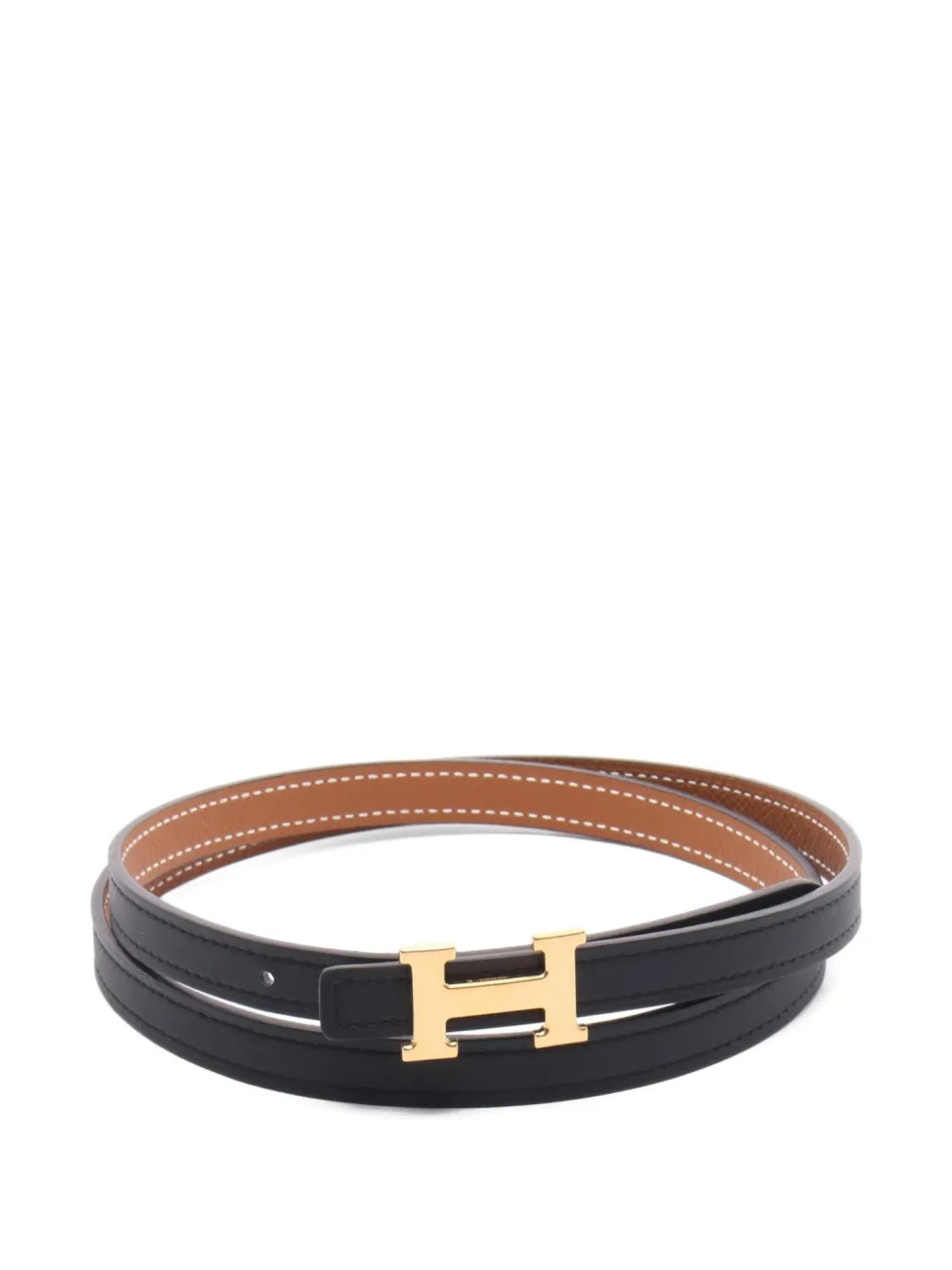 Pre-owned Hermes 2025 Constance Belt In Brown