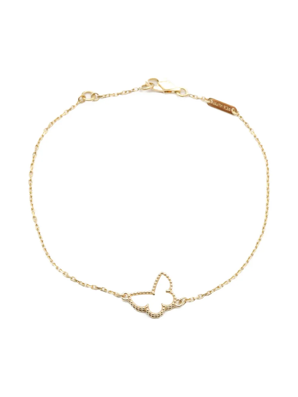 Pre-owned Van Cleef & Arpels 2010s Sweet Alhambra Papillon Bracelet In Gold
