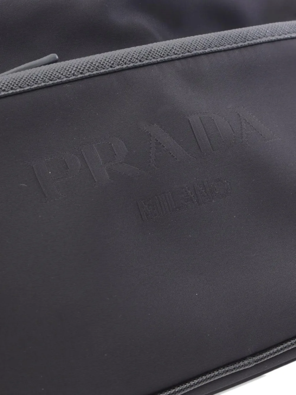 Pre-owned Prada 2010s Tessuto Saffiano Shoulder Bag In Black