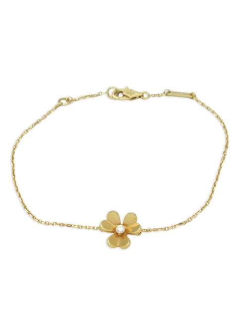 Van Cleef & Arpels Pre-Owned 2010s 18K yellow gold mini Frivole diamond bracelet