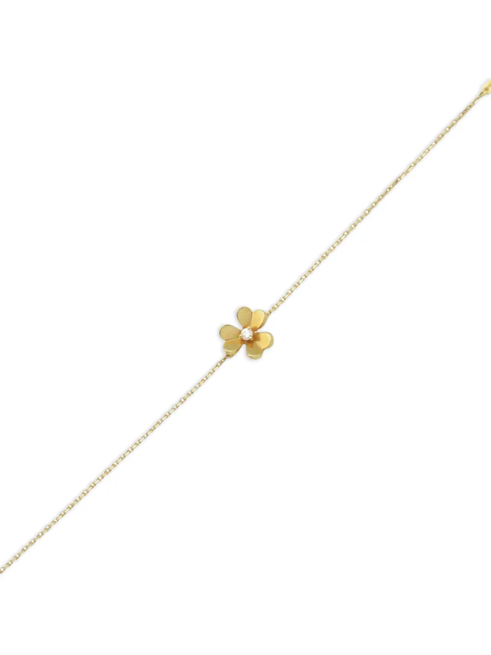 Pre-owned Van Cleef & Arpels 2010s 18k Yellow Gold Mini Frivole Diamond Bracelet