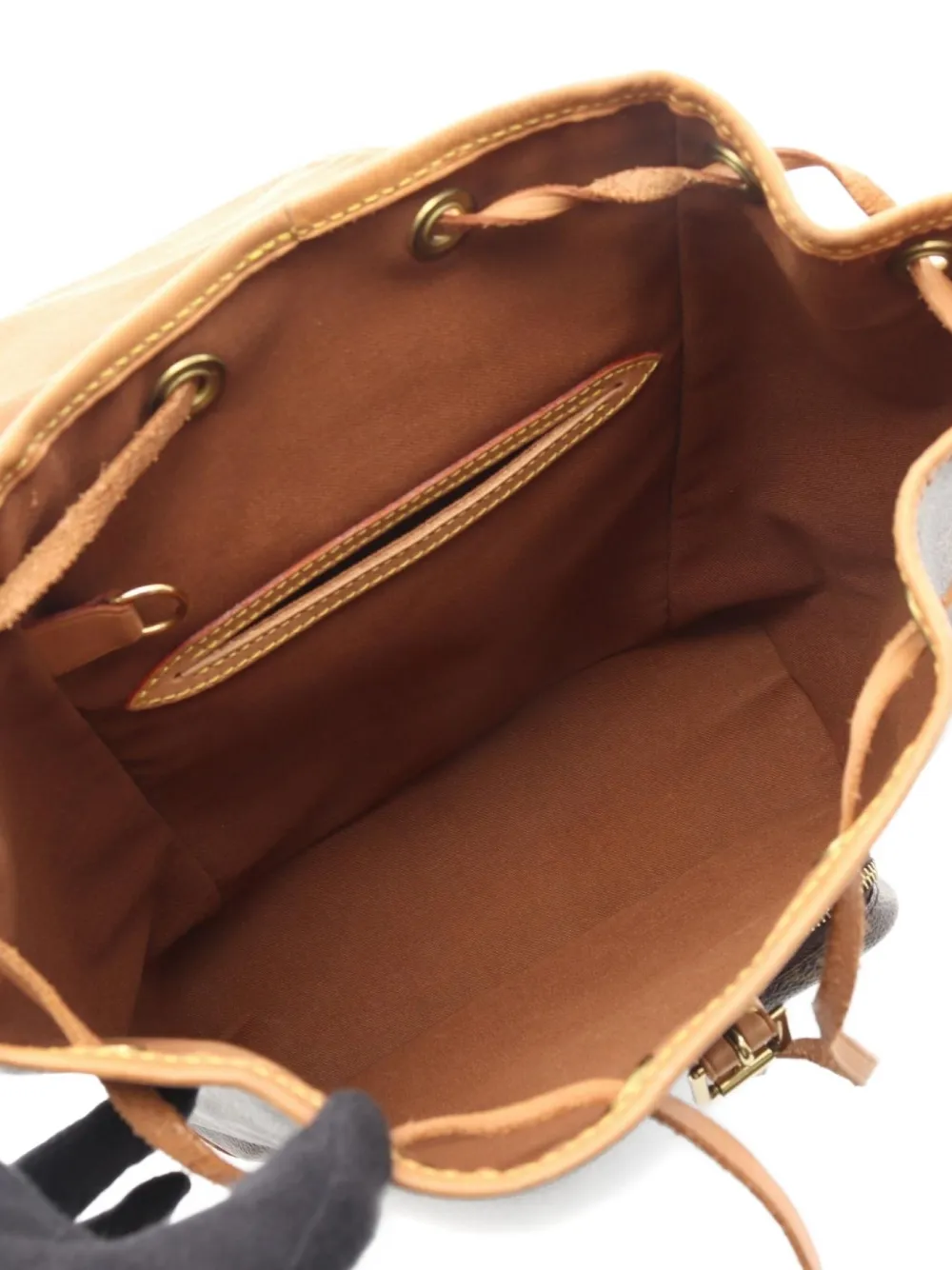 Pre-owned Louis Vuitton 2004 Montsouris Mm Monogram Backpack In Brown