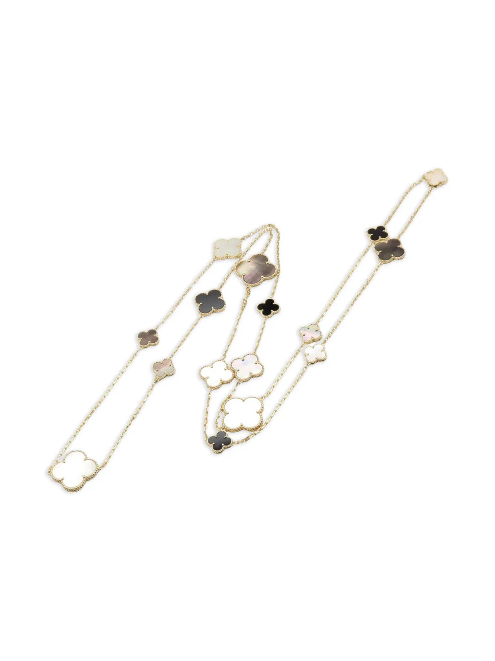 Van Cleef & Arpels 2010s 18K yellow gold Onyx Alhambra necklace | Gold | Image 1