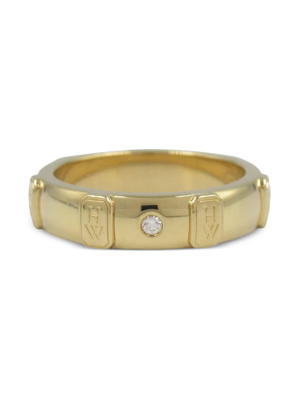 Harry Winston 2010s 18K yellow gold logo diamond ring | Gold | Image 1