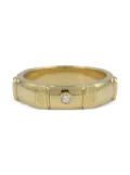 Harry Winston 2010s 18K yellow gold logo diamond ring