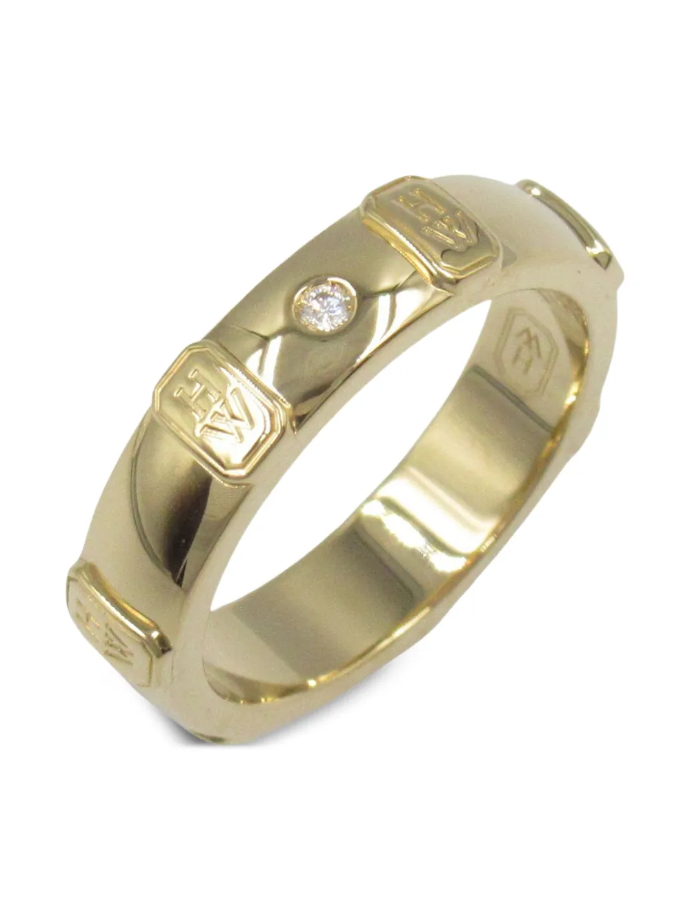 Harry Winston 2010s 18K yellow gold logo diamond ring | Image 2