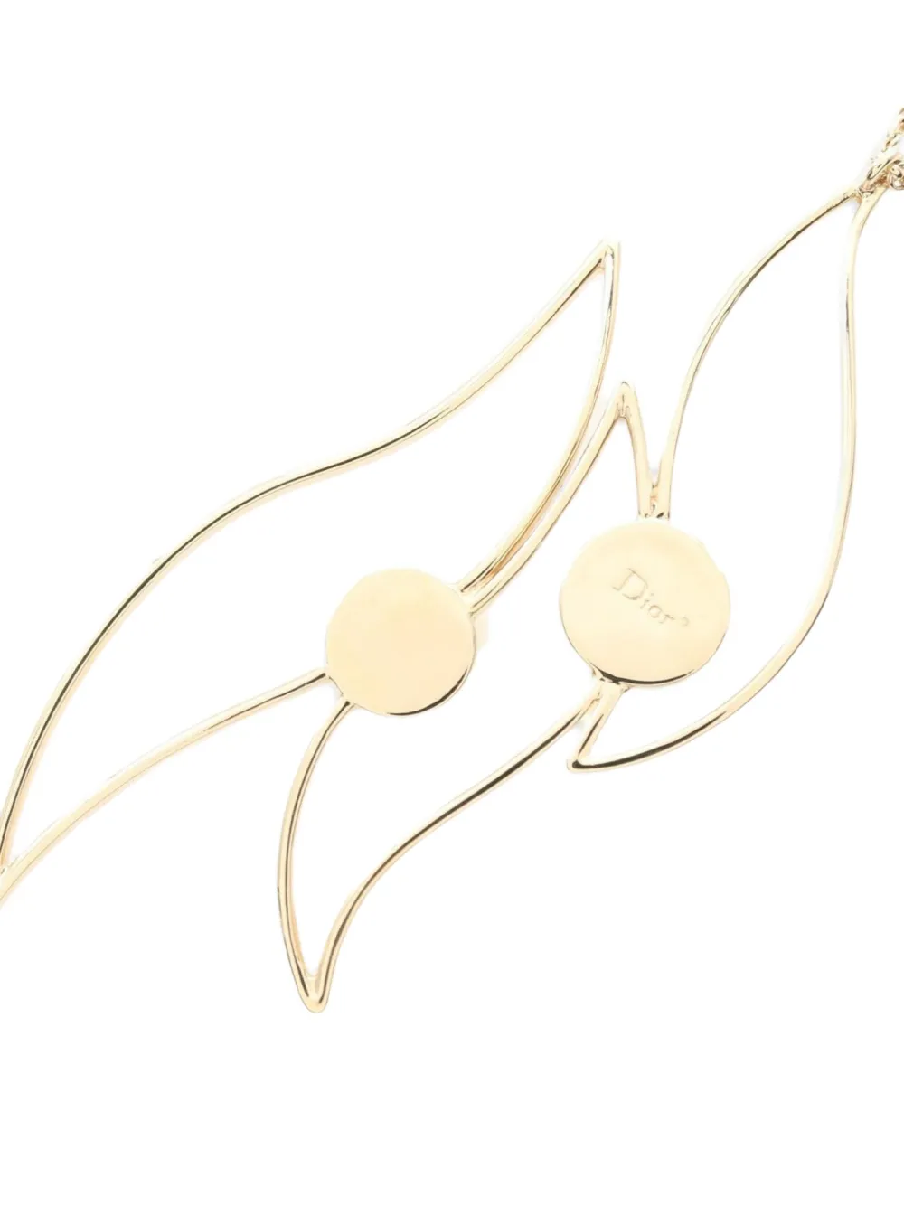Christian Dior Pre-Owned 2010s leaf-shaped disc necklace | Image 2