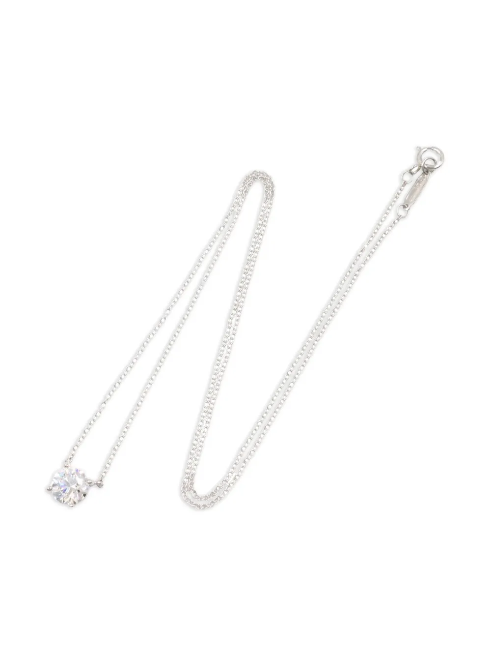 Tiffany & Co. Pre-Owned 2010s solitaire diamond necklace | Silver | Image 1