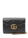 Gucci Pre-Owned 2020s GG Marmont wallet on chain - Black