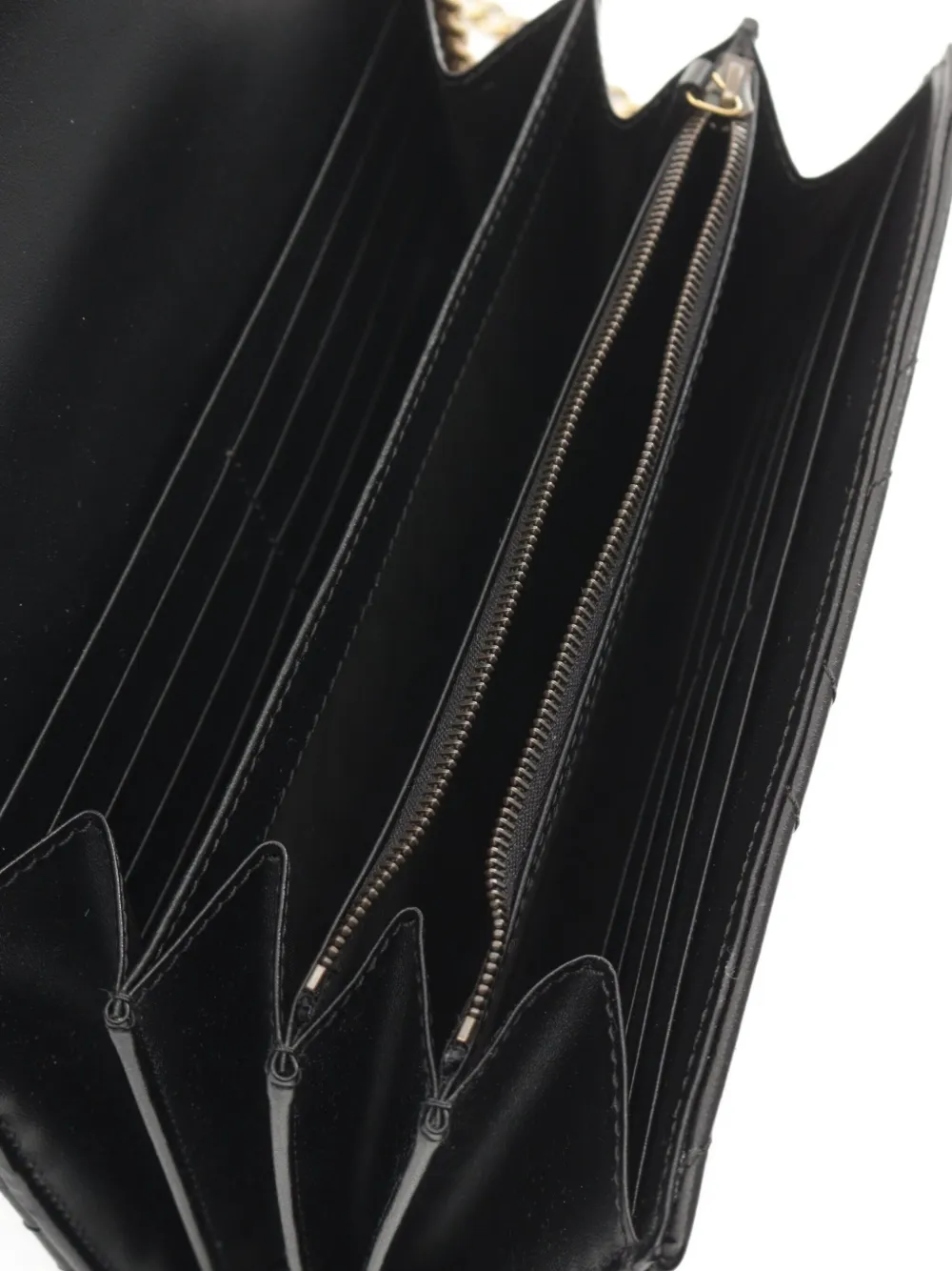 Pre-owned Gucci 2020s Gg Marmont Wallet On Chain In Black