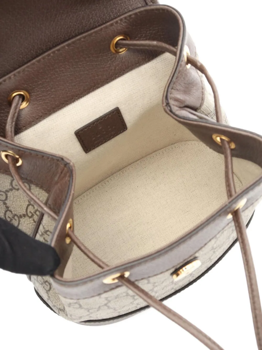 Pre-owned Gucci 2020s Gg Supreme Mini Backpack In Neutral