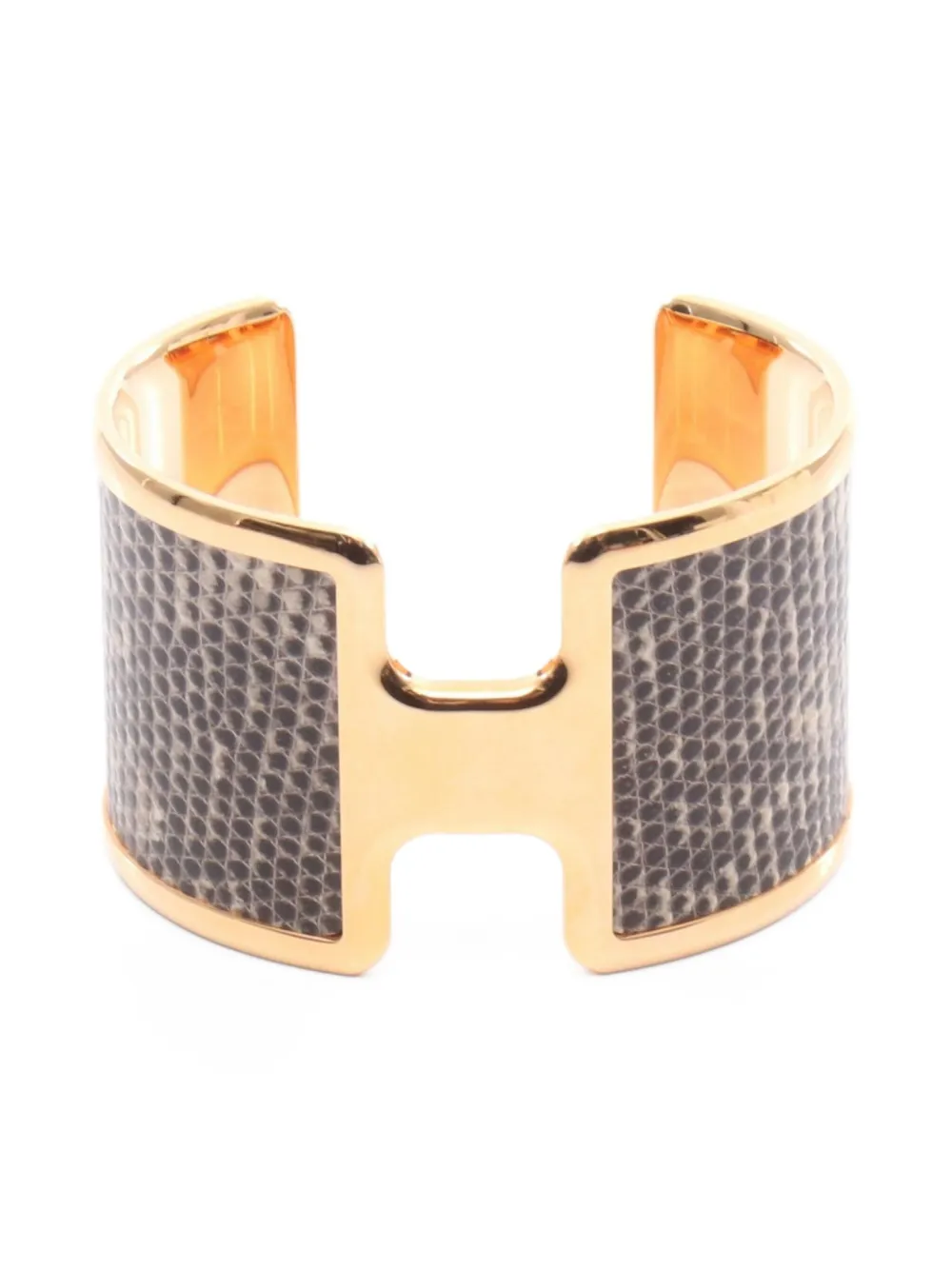 Hermès Pre-Owned 2010s Olympe H-shaped bangle | Gold | Image 1