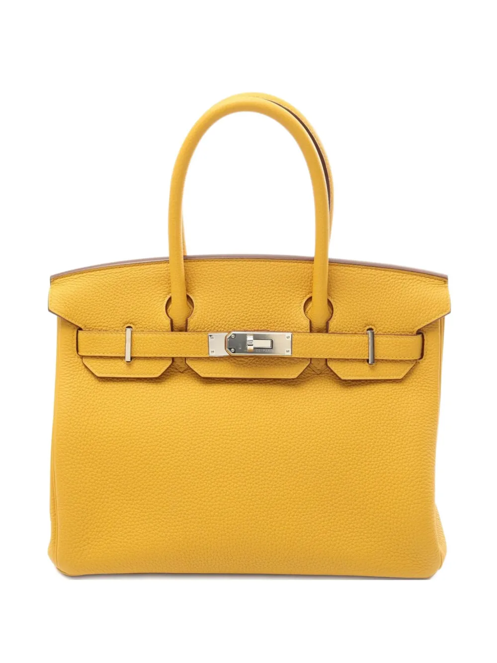 Pre-owned Hermes 2018 Birkin 30 Togo-leather Tote Bag In Yellow