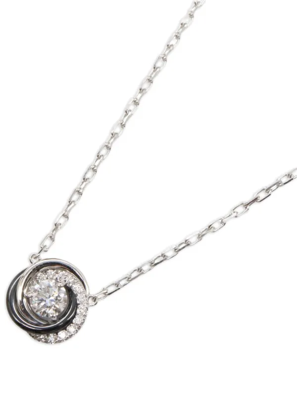 Cartier 18k White Gold Diamond Trinity Necklace | Silver