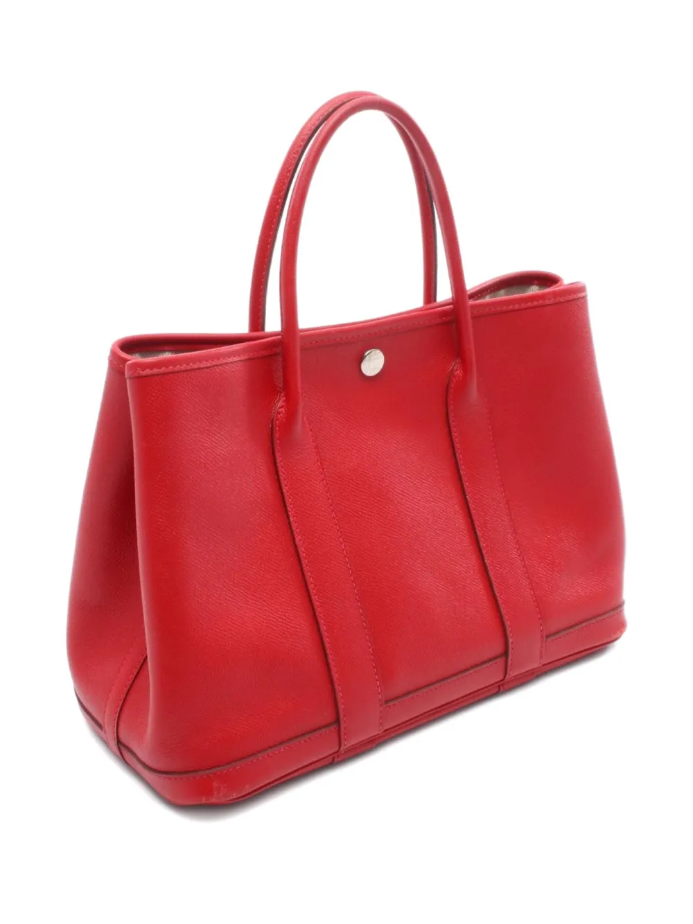 Pre-owned Hermes 2016 Garden Partytpm Tote Bag In Red
